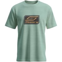 TEE SLIPPERY CREST HEATHER DUSTY SAGE LG