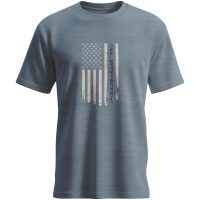 TEE SLIPPERY FLAG FLINT BLUE HEATHER MD