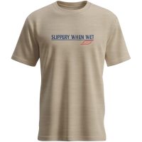 TEE SLIPPERY WHEN WET DESERT TAN HEATHER SM