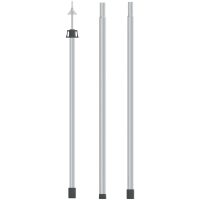 Teleskopisk presenningsstång 102-260 cm aluminium vidaXL
