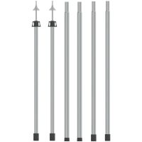 Teleskopiska presenningsstänger 102-260 cm 2 st vidaXL