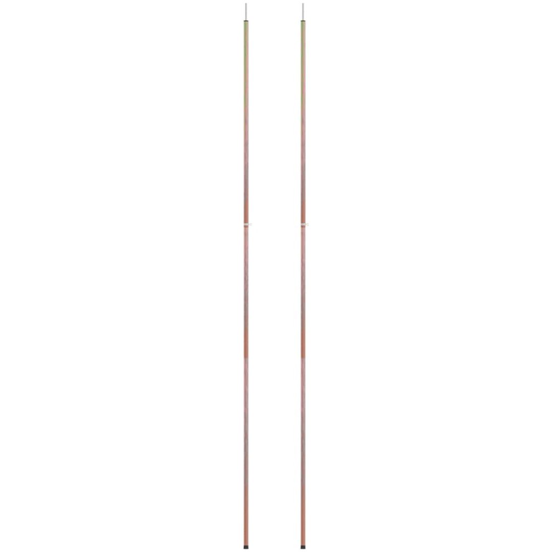 Teleskopiska tältpinnar 170-255 cm 2 st galvaniserat stål vidaXL – bild 4