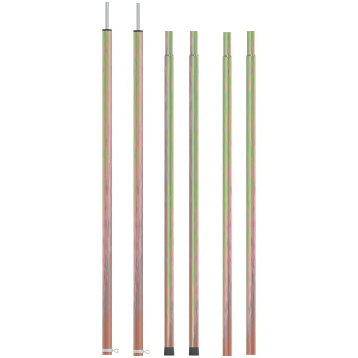 Teleskopiska tältpinnar 170-255 cm 2 st galvaniserat stål vidaXL – bild 5