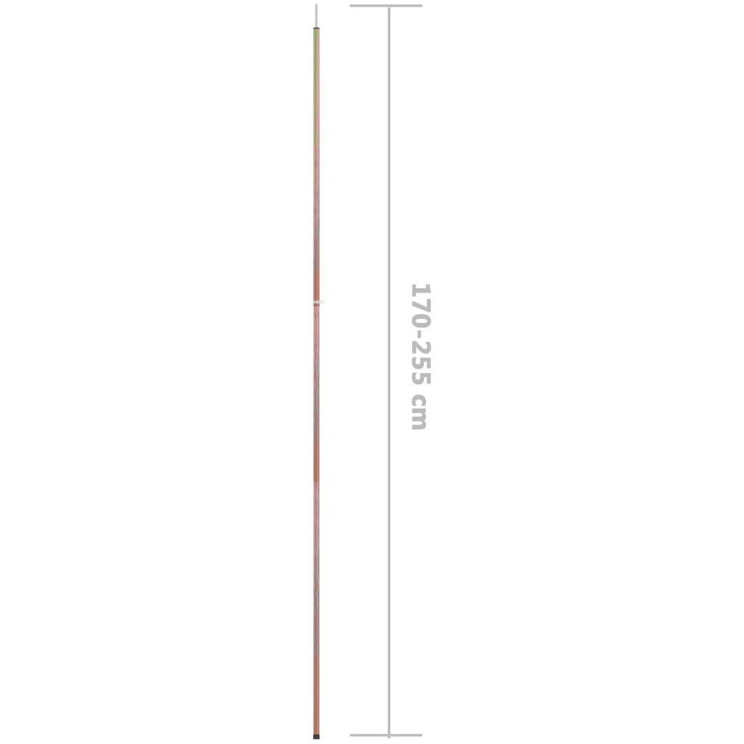 Teleskopiska tältpinnar 170-255 cm 2 st galvaniserat stål vidaXL – bild 7