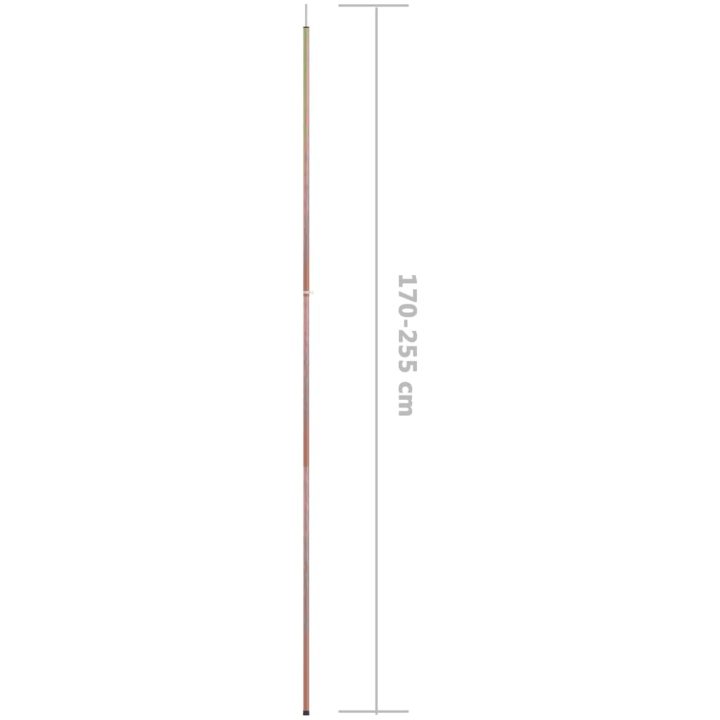 Teleskopiska tältpinnar 170-255 cm 2 st galvaniserat stål vidaXL – bild 7