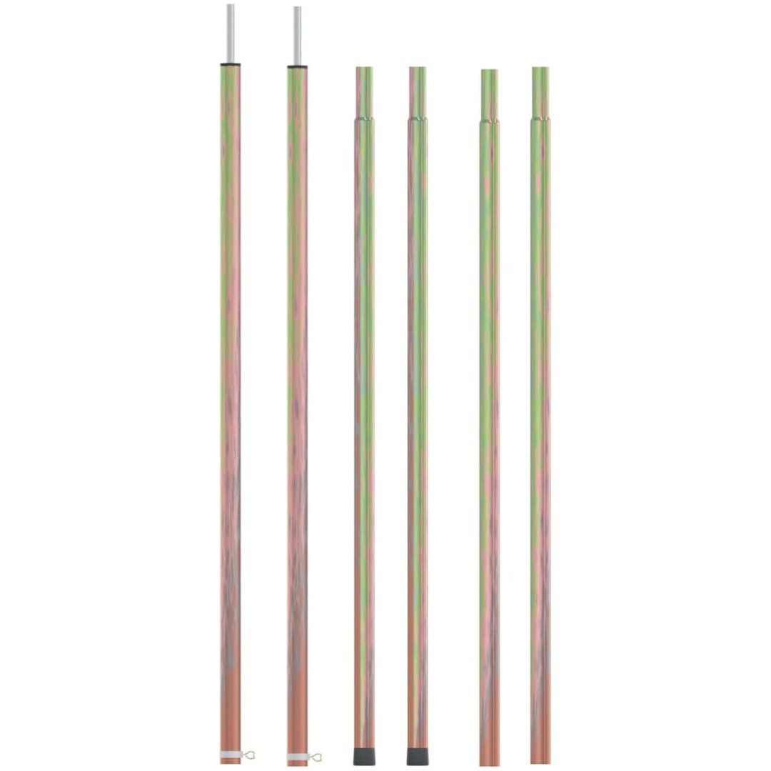 Teleskopiska tältpinnar 170-255 cm 2 st galvaniserat stål vidaXL