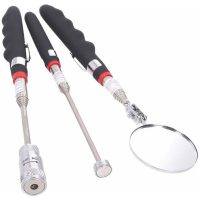 Teleskopverktyg magnet, spegel lampa MC POWER 3-delar