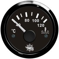 Temperaturmätare Vatten 40-120° 12 24V Svart Osculati