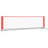 Tennisnät svart och röd polyester vidaXL 300 x 100 x 87 cm – miniatyr 2