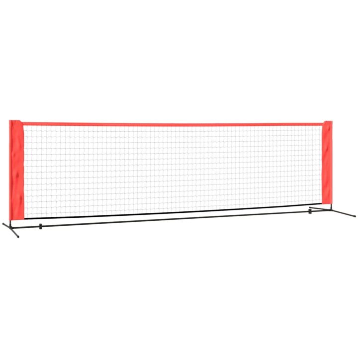 Tennisnät svart och röd polyester vidaXL 300 x 100 x 87 cm – bild 2