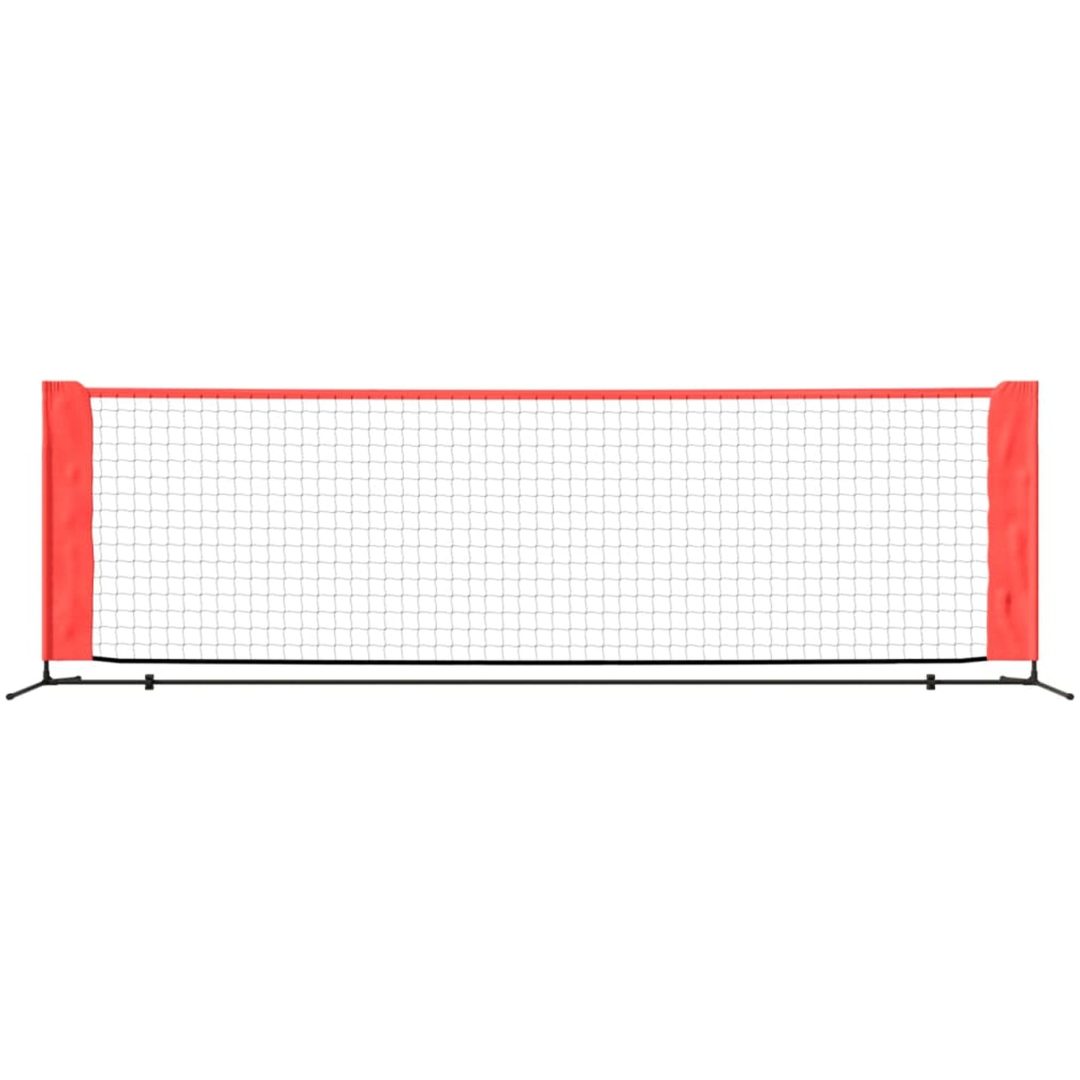 Tennisnät svart och röd polyester vidaXL 300 x 100 x 87 cm – bild 3