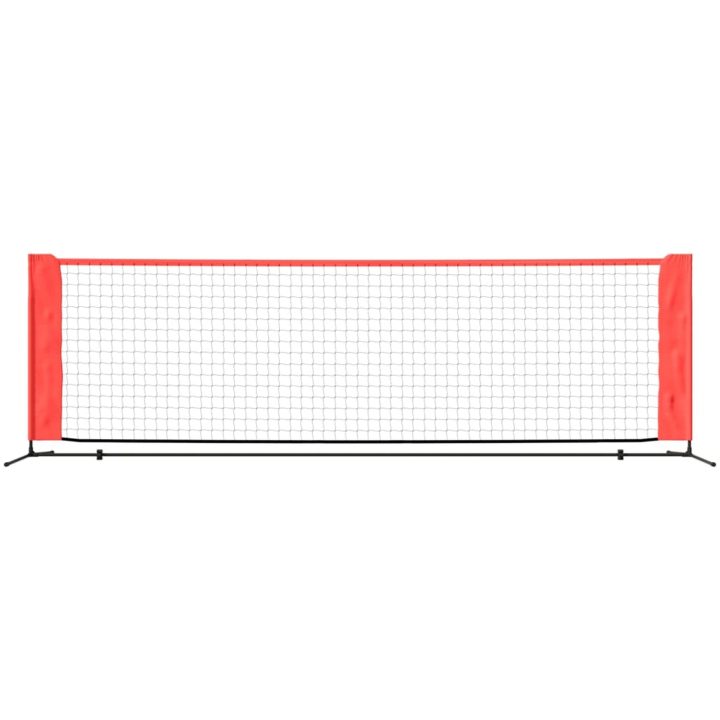 Tennisnät svart och röd polyester vidaXL 300 x 100 x 87 cm – bild 3