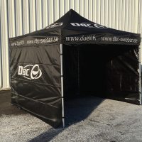 TENT DBC Black 3x3m Sidoväggar ingår ej
