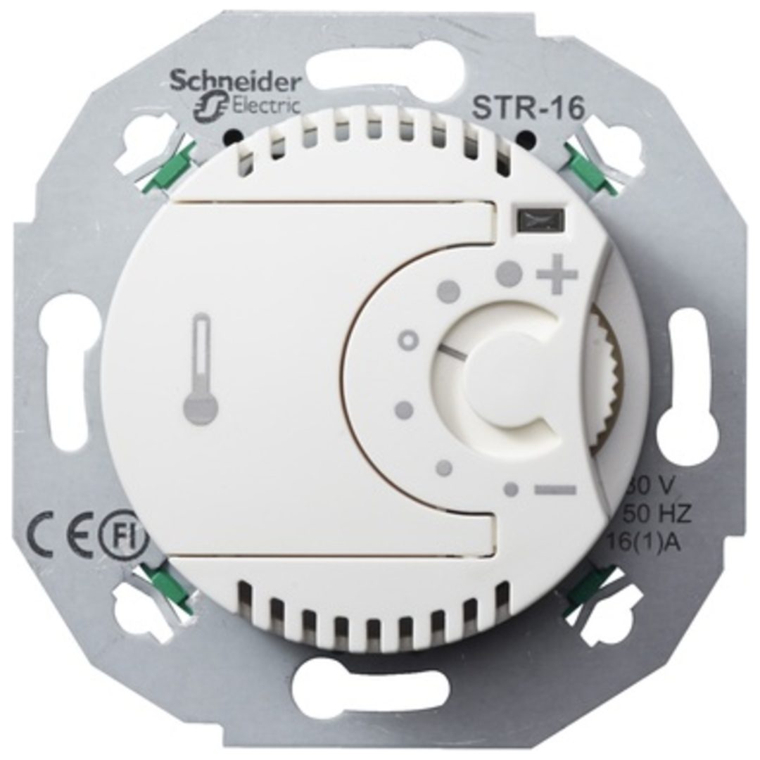 Termostat Rumstermostat 16A Vit Schneider Electric