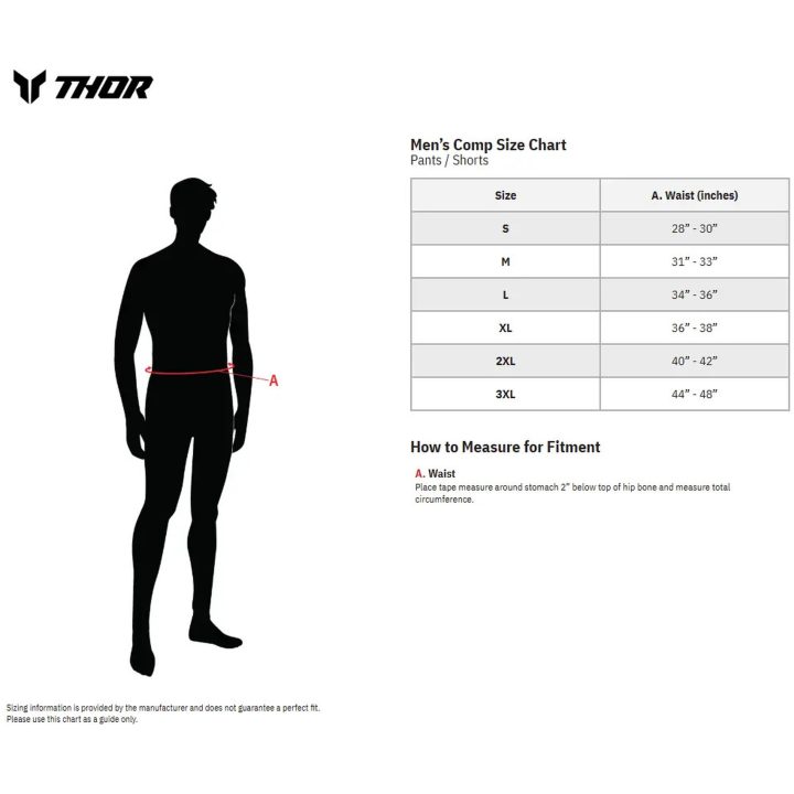 THOR S20 Comp XP Shorts Base Layer Svart XXXL – bild 3