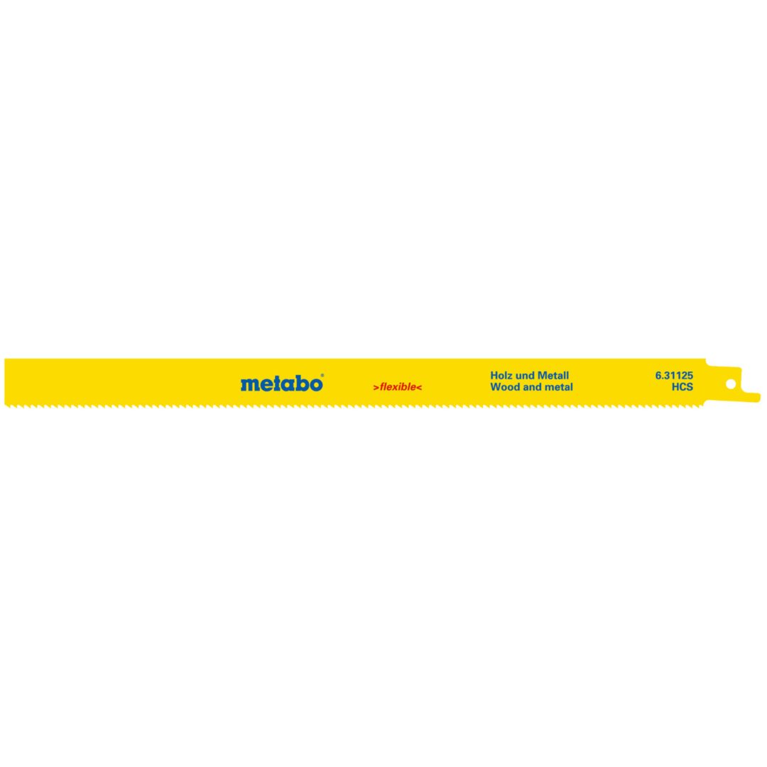 Tigersågblad Metall / Trä Flexible HCS METABO Antal: 2 / 300 mm / Skränkt / Fräst