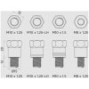 Tillbehör Backspegelsfäste Adapter kit M8/M10 Quad Lock – miniatyr 5