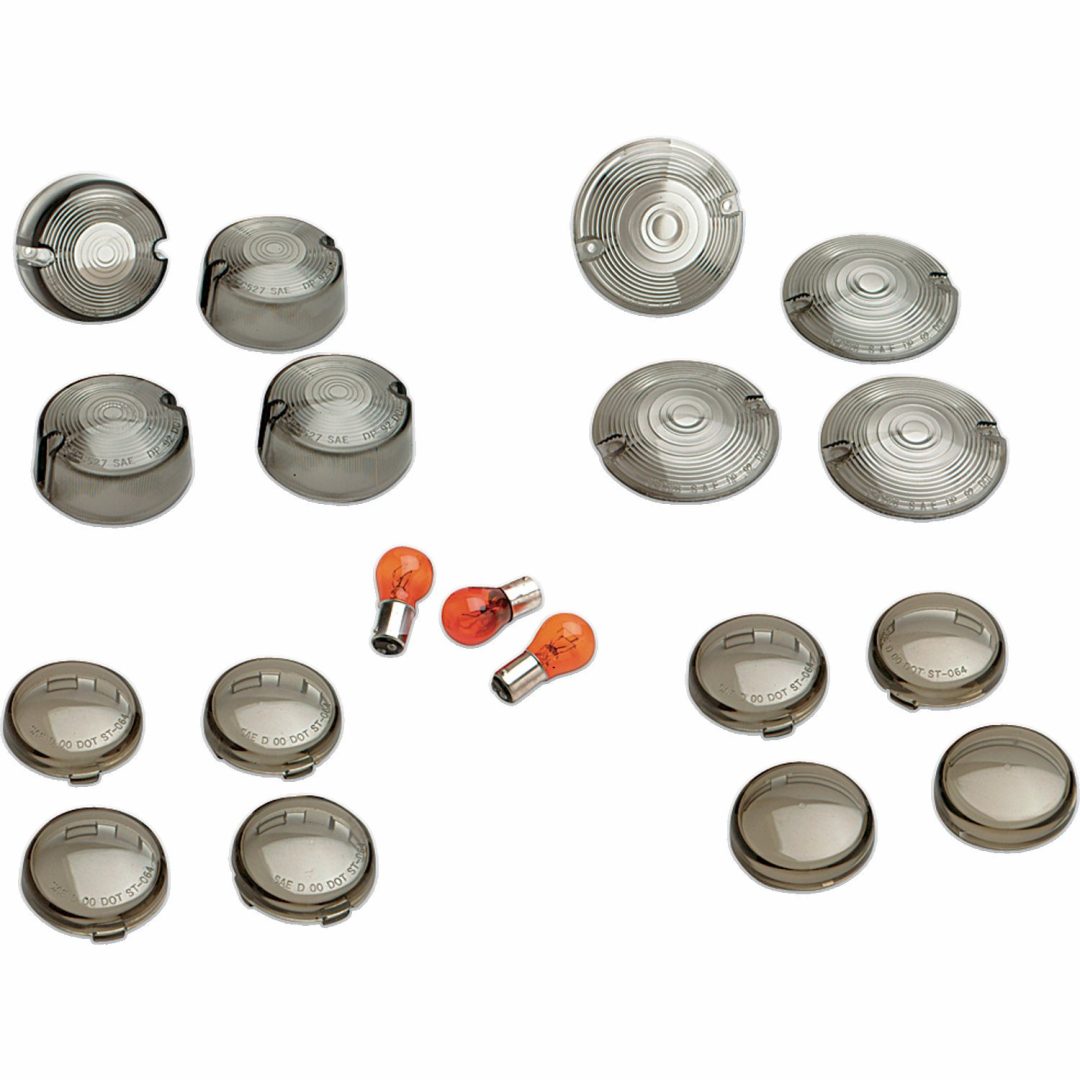 Tillbehör Blinkers Lins Set Smoke DRAG SPECIALTIES SMOKED DOME LENS