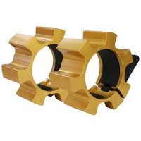 Tillbehör skivstångslås aluminium guld - 50 mm Master Fitness