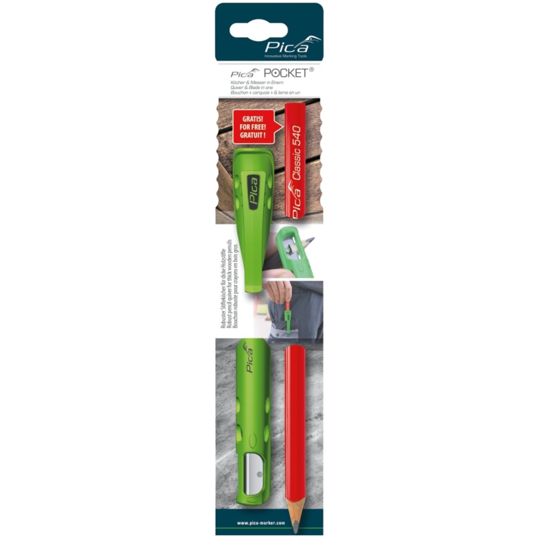 Timmermanspenna Pocket PICA Röd L: 240 mm
