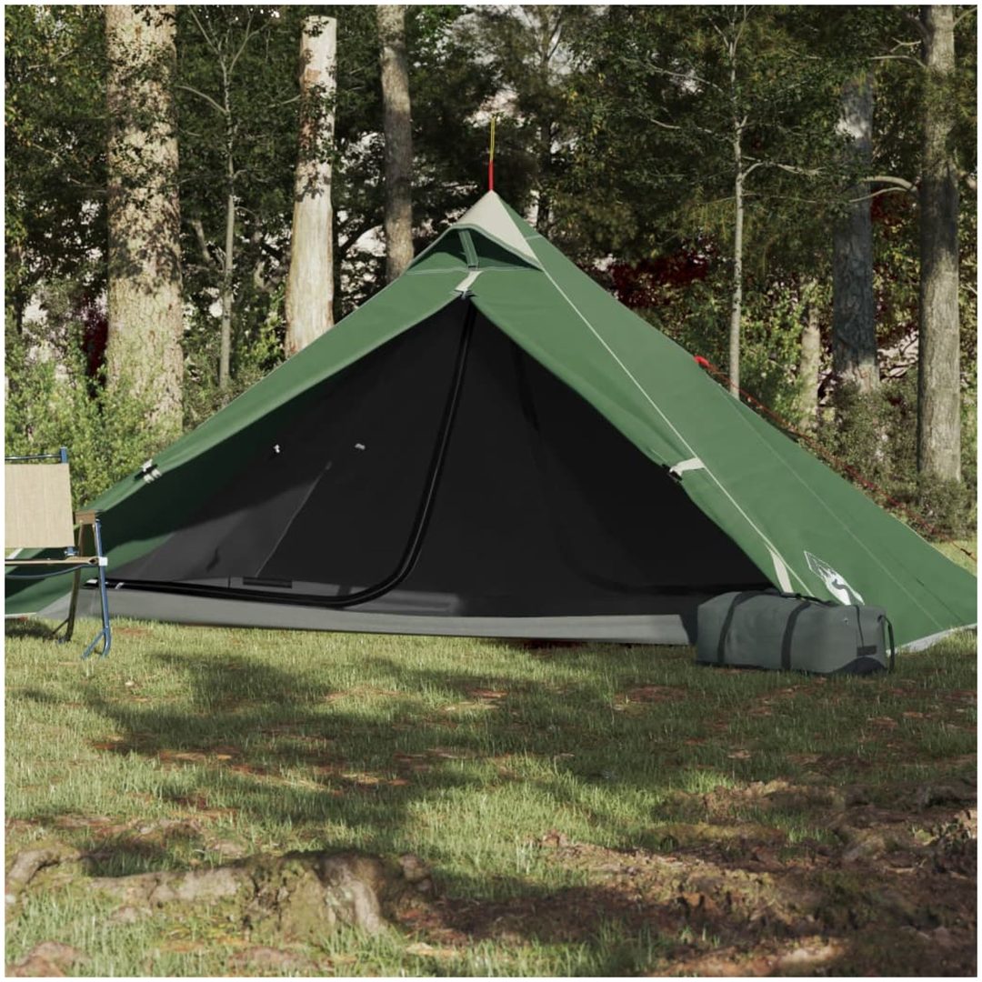 Tipi-tält 1 person grön vattentätt vidaXL – bild 3