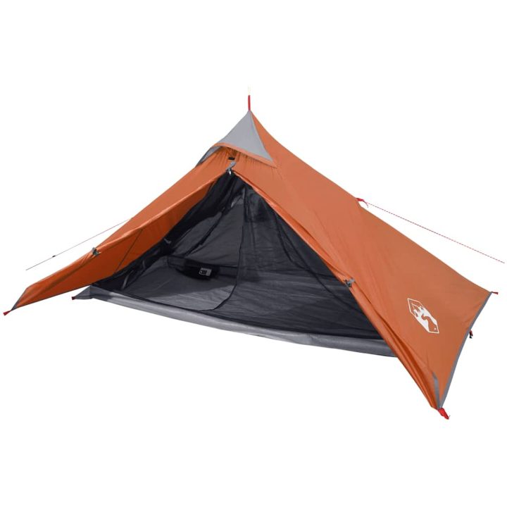 Tipi-tält 1 person orange vattentätt vidaXL – bild 4