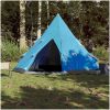 Tipi-tält 4 personer blå vattentätt vidaXL – miniatyr 3