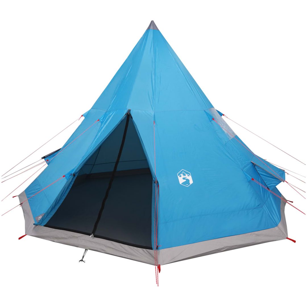 Tipi-tält 4 personer blå vattentätt vidaXL – bild 4