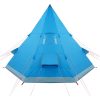 Tipi-tält 4 personer blå vattentätt vidaXL – miniatyr 8