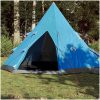 Tipi-tält 4 personer blå vattentätt vidaXL – miniatyr 1