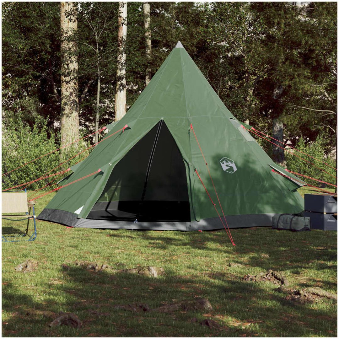 Tipi-tält 4 personer grön vattentätt vidaXL – bild 3