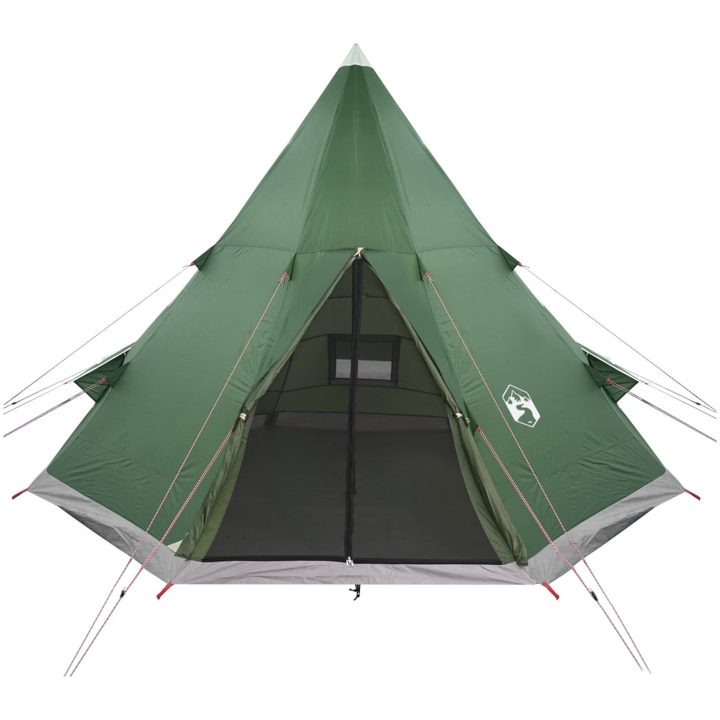 Tipi-tält 4 personer grön vattentätt vidaXL – bild 5
