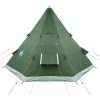 Tipi-tält 4 personer grön vattentätt vidaXL – miniatyr 7