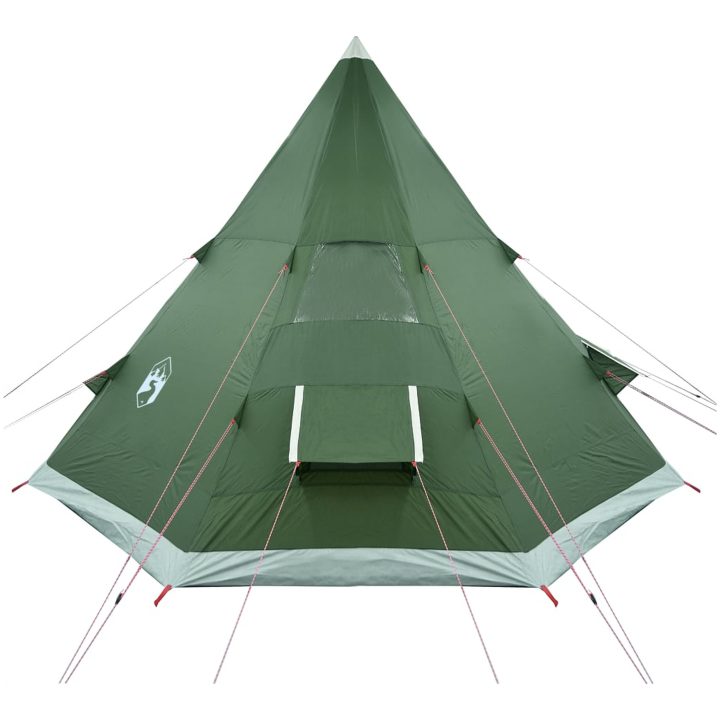 Tipi-tält 4 personer grön vattentätt vidaXL – bild 7