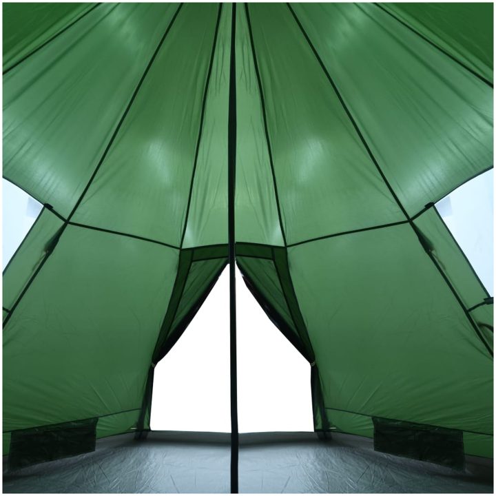 Tipi-tält 4 personer grön vattentätt vidaXL – bild 9