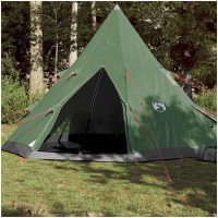 Tipi-tält 4 personer grön vattentätt vidaXL
