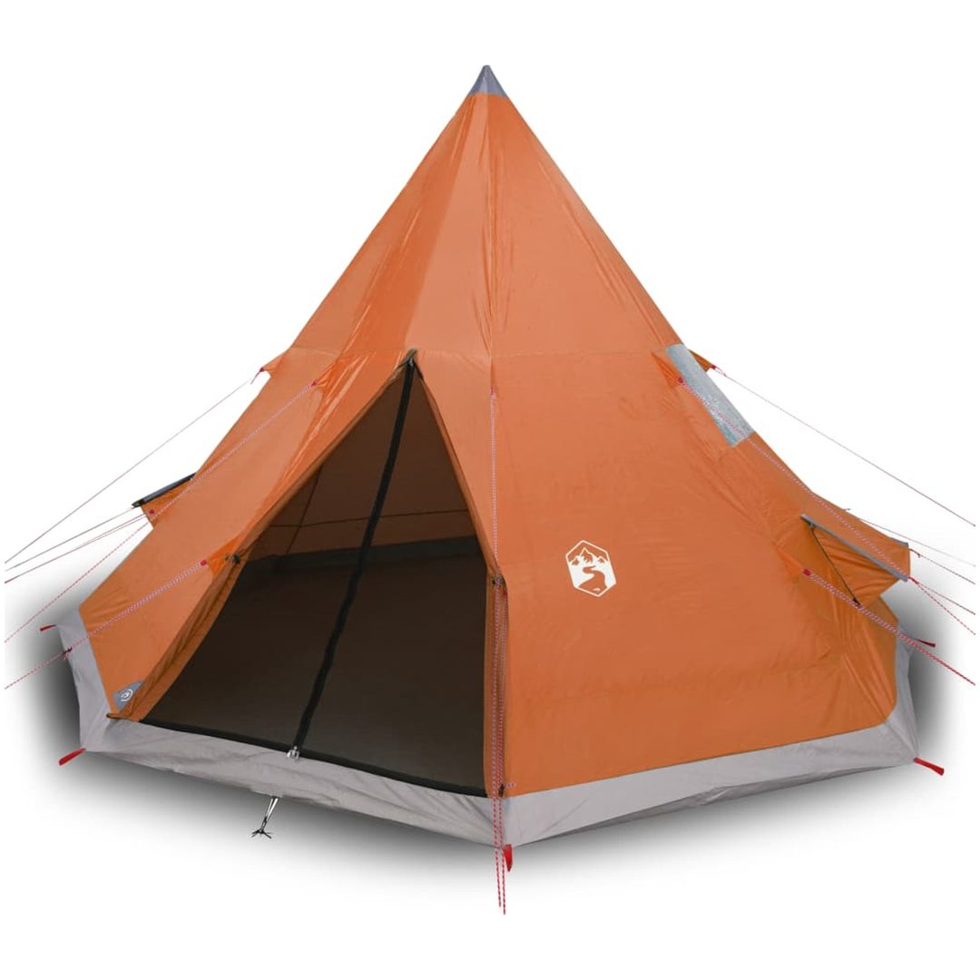 Tipi-tält 4 personer orange vattentätt vidaXL – bild 2