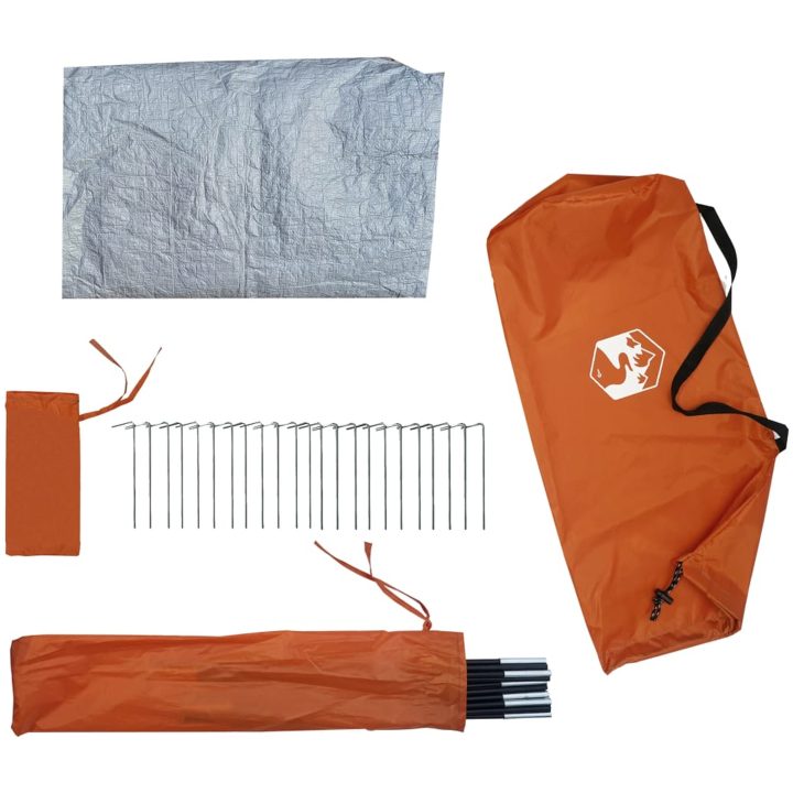 Tipi-tält 4 personer orange vattentätt vidaXL – bild 12