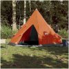 Tipi-tält 4 personer orange vattentätt vidaXL – miniatyr 3
