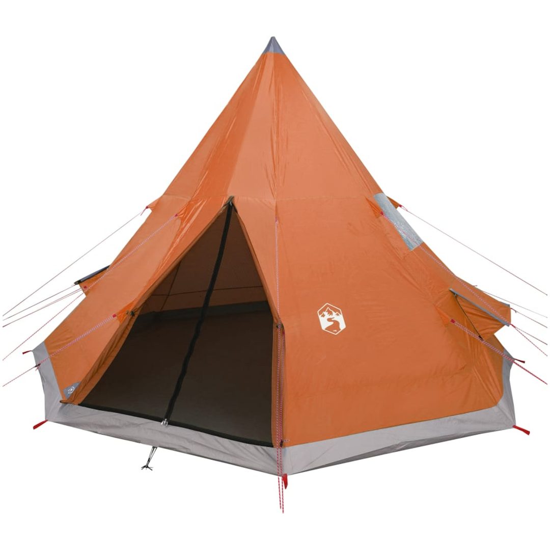 Tipi-tält 4 personer orange vattentätt vidaXL – bild 4