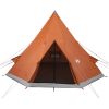 Tipi-tält 4 personer orange vattentätt vidaXL – miniatyr 5