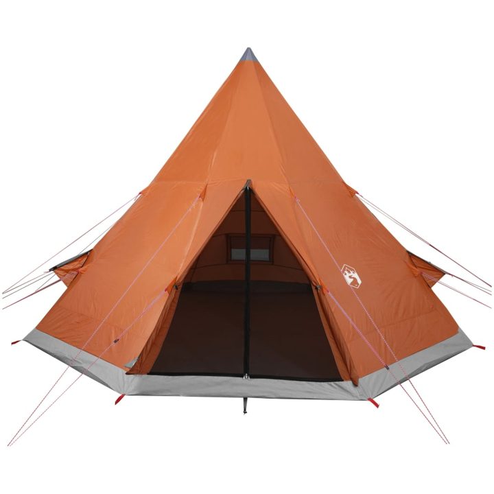 Tipi-tält 4 personer orange vattentätt vidaXL – bild 5