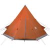 Tipi-tält 4 personer orange vattentätt vidaXL – miniatyr 6