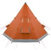 Tipi-tält 4 personer orange vattentätt vidaXL – miniatyr 8