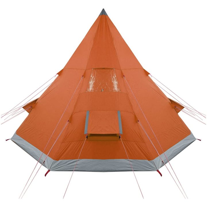 Tipi-tält 4 personer orange vattentätt vidaXL – bild 8
