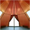 Tipi-tält 4 personer orange vattentätt vidaXL – miniatyr 9