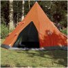 Tipi-tält 4 personer orange vattentätt vidaXL – miniatyr 1