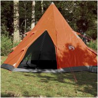 Tipi-tält 4 personer orange vattentätt vidaXL