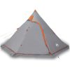 Tipi-tält 5 personer grå vattentätt vidaXL – miniatyr 2