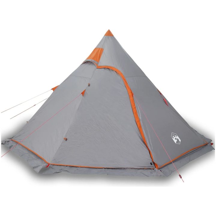 Tipi-tält 5 personer grå vattentätt vidaXL – bild 2